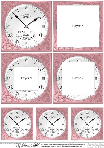 Time to Celebrate Clock - Tunnel Topper