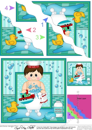 Young Man -  Bathtub Buddies - Wavey Corner Stacker