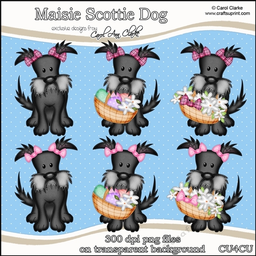 Maisie Scottie Dog - CU4CU Digital Clip Art Set