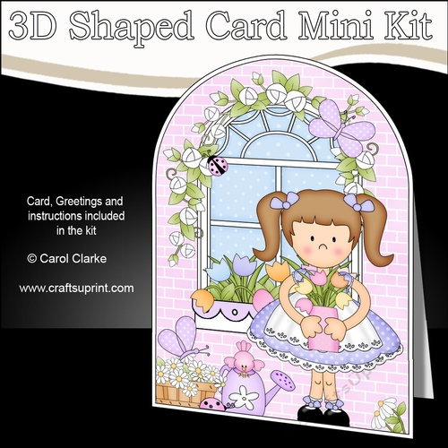 3D Shaped Card  Kit - Country Cottage Girlz Liz