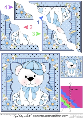 Cute Little Teddy Bear - Wavey Corner Stacker
