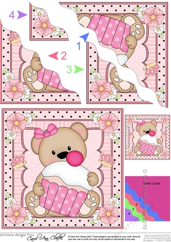 Cute Little Teddy Bear - Wavey Corner Stacker