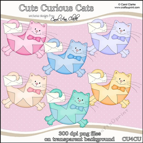 Curious Cats - CU4CU Digital Clip Art Set