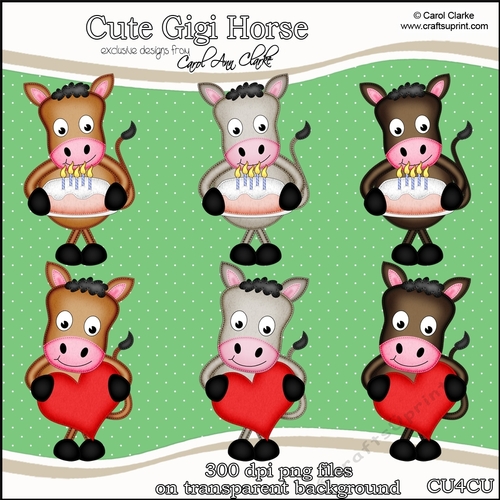 GiGi Horse - CU4CU Digital Clip Art Set