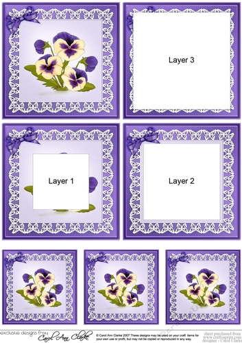 Pansy on Butterfly Lace - Tunnel Topper
