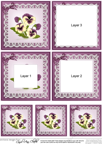 Pansy on Butterfly Lace - Tunnel Topper