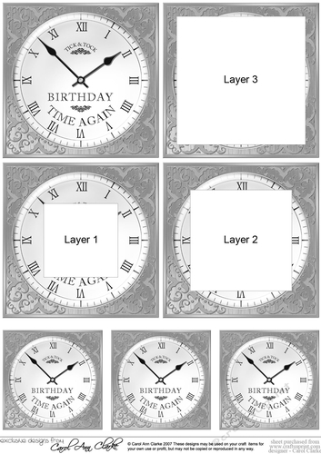 Birthday Clock - Tunnel Topper