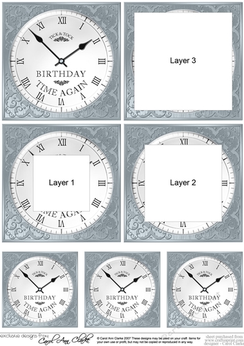 Birthday Clock - Tunnel Topper
