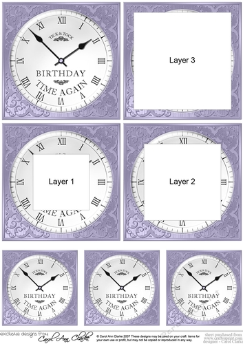 Birthday Clock - Tunnel Topper