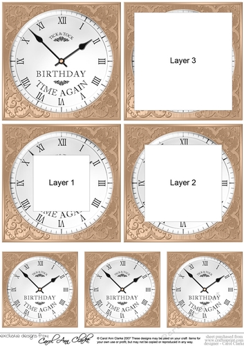Birthday Clock - Tunnel Topper
