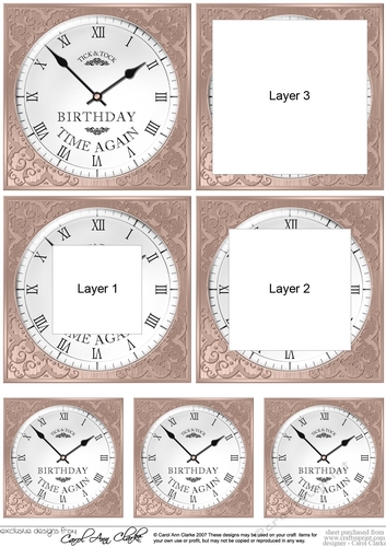 Birthday Clock - Tunnel Topper
