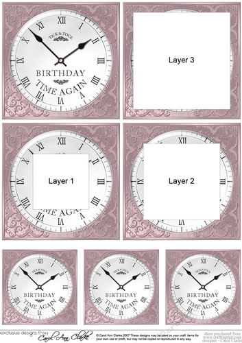 Birthday Clock - Tunnel Topper