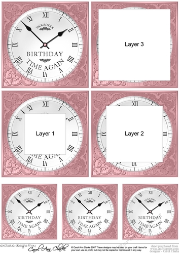 Birthday Clock - Tunnel Topper
