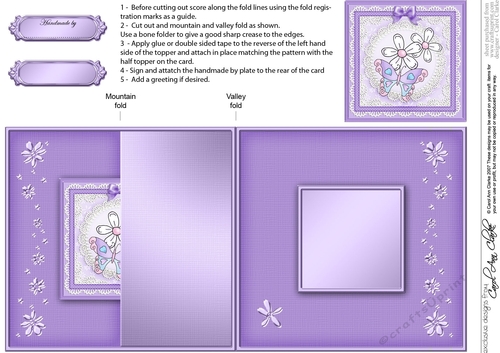 Fluttery Butterfly - No-Hole Fold Back Card