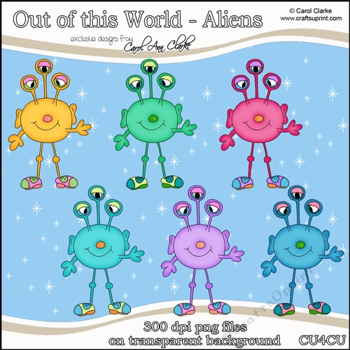 Out of this World - Aliens - CU4CU Digital Clip Art Set