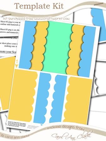 5 x 7 Card - Scalloped Edge Side Stacker Template Kit