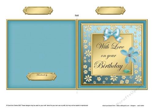 Floral Elegance Birthday - Cut and Fold Card  