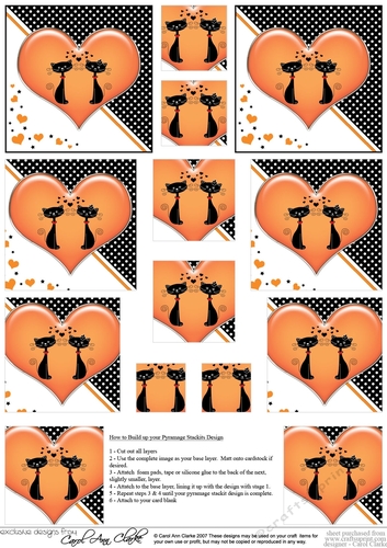 Kool Kats Purrfect Love - Pyramage sheet