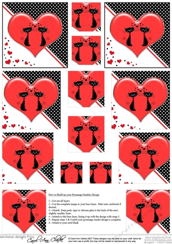 Kool Kats Purrfect Love - Pyramage sheet