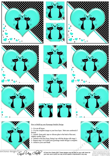 Kool Kats Purrfect Love - Pyramage sheet