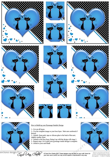 Kool Kats Purrfect Love - Pyramage sheet