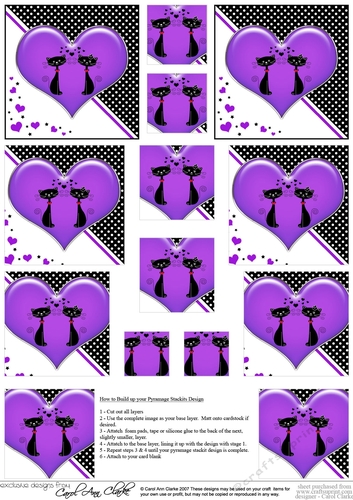 Kool Kats Purrfect Love - Pyramage sheet