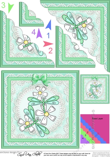 Dreamy Dragonflies - Scalloped Corner Stacker