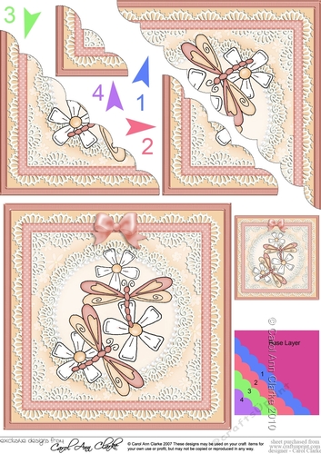 Dreamy Dragonflies - Scalloped Corner Stacker