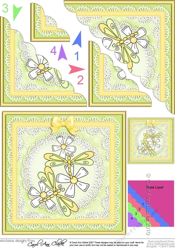 Dreamy Dragonflies - Scalloped Corner Stacker