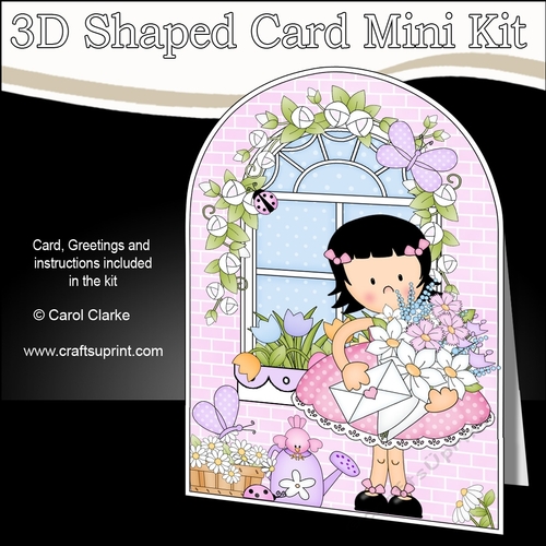 3D Shaped Card  Kit - Country Cottage Girlz Suzi