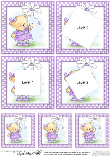 Hunney Bear Rosie has a Flower  - Twisted Tunnel Topper