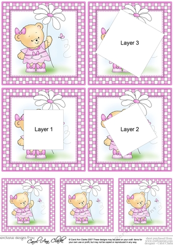 Hunney Bear Rosie has a Flower  - Twisted Tunnel Topper