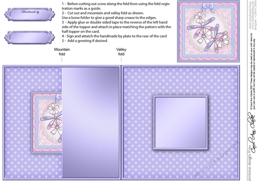 Dreamy Dragonflies - No-Hole Fold Back Card