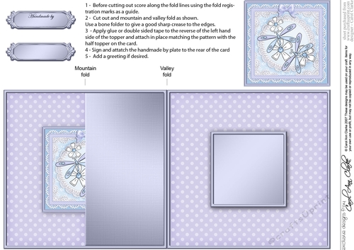 Dreamy Dragonflies - No-Hole Fold Back Card