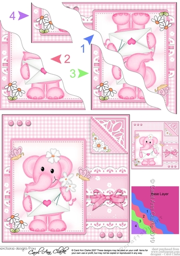 Lola Elephant & Lace Wavey Corner Stacker