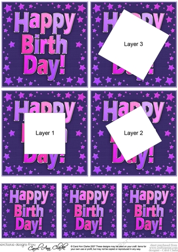 Happy Birthday  - Twisted Tunnel Topper