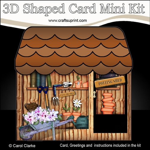 3D Shaped Card Kit - The Potting Shed