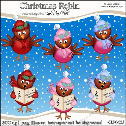 Christmas Robin - CU4CU Digital Clip Art Set
