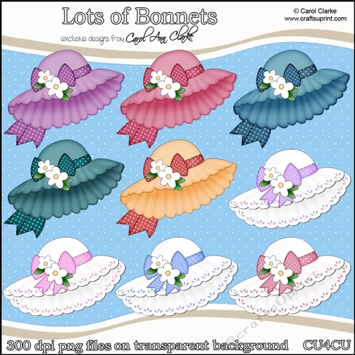 Lots of Bonnets - CU4CU Digital Clip Art Set