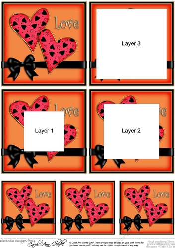 Romantic Love Hearts - Tunnel Topper