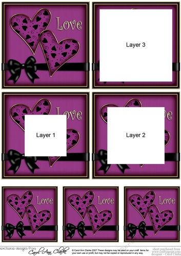 Romantic Love Hearts - Tunnel Topper