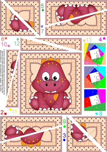 Cute Little Dinosaur Twisted Spiral Side Stacker