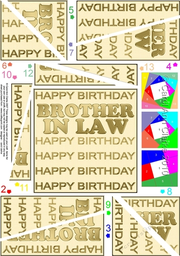 Birthday BROTHER IN LAW Twisted Spiral Side Stacker