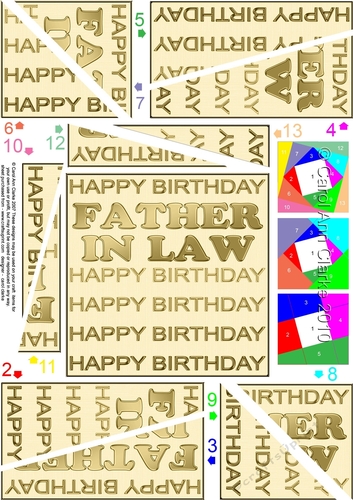 Birthday FATHER IN LAW Twisted Spiral Side Stacker