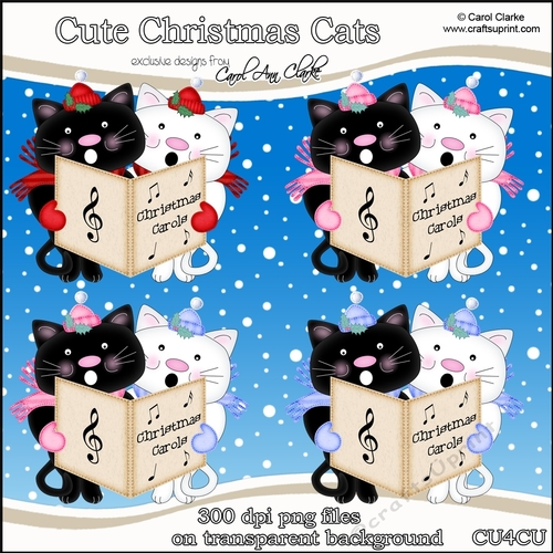 Cute Christmas Cats - CU4CU Digital Clip Art Set