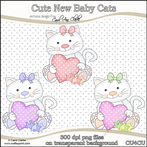 Cute Baby Cats - CU4CU Digital Clip Art Set