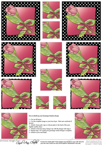 Single Rose - Pyramage sheet