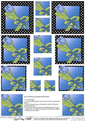 Single Rose - Pyramage sheet
