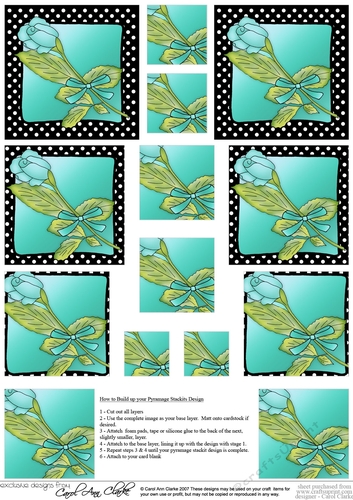 Single Rose - Pyramage sheet