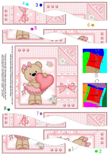 Cute Little Livvy Bear & Lace Wavy Spiral Side Stacker